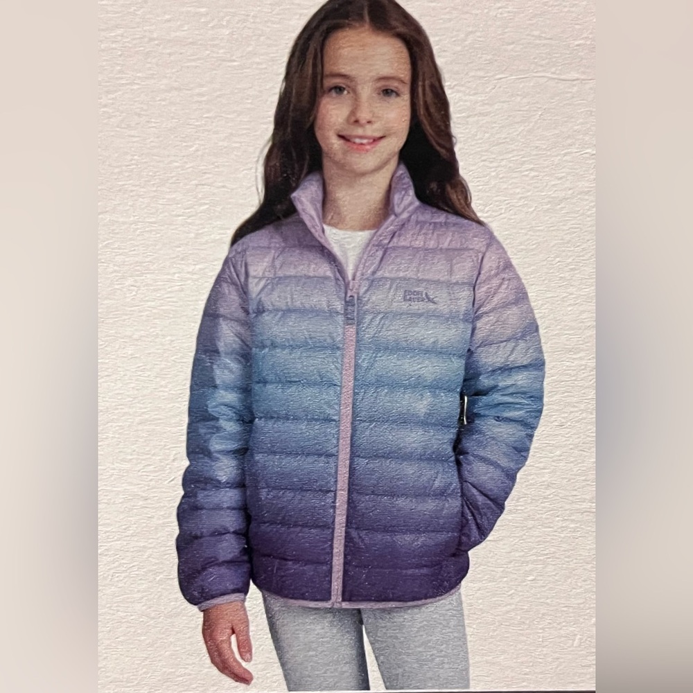 Eddie Bauer Big Kids/Adults Purple Ombre Packable Jacket Size 14/16 Brand new